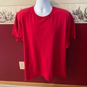 Hanes Vibrant Red Men's Short Sleeve Tee